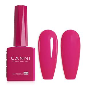 CANNI Hot Pink Gel Nail Polish - Neon Color, High Gloss Soak Off UV Gel for French Manicure - Salon DIY
