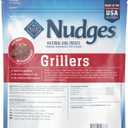 Blue Buffalo Nudges Grillers Natural Dog Treats, Made in the USA with Real Steak, 16-oz Bag (EXP 05/02/26)
