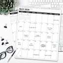 2 x OuMuaMua Wall Calendar 2026, 11.5" X 14" 18-Month Vertical Wall Calendar 2026-2027, Runs From 2026 Jan - 2027 Jun with Thick Paper Spiral Bound For School Home Office Organizing (White)