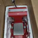 4" Bench Vise with 360 Swivel Base, 4-1/2" Jaw Opening, Heavy Duty Ductile Iron Workshop Vise with Anvil & Pipe Jaws, 72,000 PSI Clamping Tool for Garage, Metalworking & Repair (RDIV4) (Red)