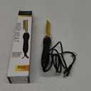 NICEMOVIC Ceramic Heating Hair Straightener Comb - Hot Pressing Brush for Natural Black Hair, Beard Wigs, and Curling (Gold)