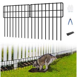 30 Panels No Dig Fence, Animal Barrier Fence, 13in(H) x 30ft(L) Fence Barrier for Bottom, Rabbit Fencing for Garden, Dog Fences Barrier, Rustproof Metal Fences Border for Outdoor