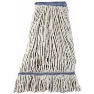 Winco Mop Head, White Yarn, 24oz, 600g, Looped End