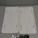 Aujen Silicone License Plate Frames, 2 Pack White Side-Opening License Bracket Holder, Without Obstruction. Rustproof, Rattle Proof & Weatherproof Universal