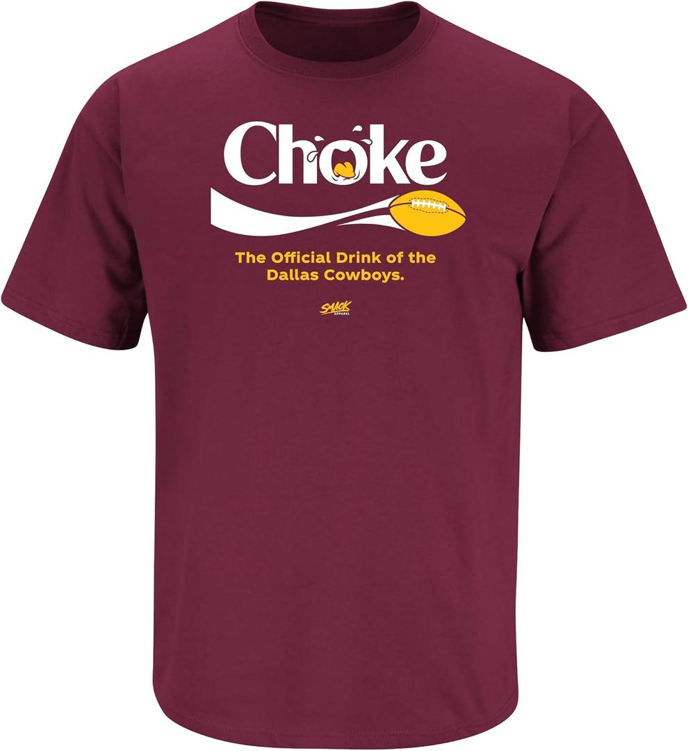 Smack Apparel Choke (Anti-Dallas) T-Shirt for Washington Football Fans (SM-5XL)