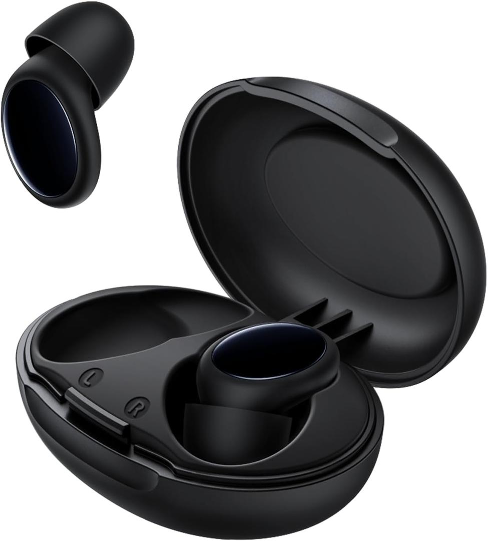 Ear Plugs for Sleeping Noise Cancelling, 45dB Ear Plugs for Noise Reduction Silicone Earplugs for Concert, Snoring, Focus, Work, Reusable Hearing Protection Ear Plug with Case & 8 Pair Eartips Black