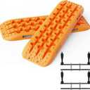 ALL-TOP Recovery Traction Boards, 2PCS & Mounting Kit, Reinforced Off Road Bendable Tire Friction Tracks (3rd Gen,Orange)