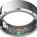 Smart Ring for Men Women, Health Fitness Tracker with Heart Rate/Blood Pressure/Blood Oxygen Monitor,Sleep Tracker,Pedometer, No Subscription, IP68 Waterproof Ring for iPhone&Android (Silver, Size9)
