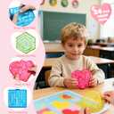 JOYIN 24 Pcs Valentine's Day Sensory Fidget Squeeze Maze Toy with Tags, Water-Filled Sensory Fidget Mazes in 6 Shapes, Calming Toys for Kids Classroom Activity Prize Goodie Bag Stuffers Party Favor