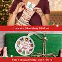 2025 Christmas Ornament - Gingerbread Snowman Candy Bell Cookie Chocolate Christmas Ornaments, New Year Ornaments - Hodiday Gifts for Family, Friends, Mom, Dad - Ceramic Ornament 2025