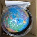 World Globe for Kids & Adults, 12 Inch Educational Tools with Stand, DIY Assembly Desk Decor Geography Learning Globe for Home Office Classroom Decor (Blue, 12 Inch)
