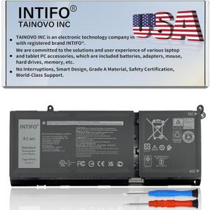 41Wh G91J0 Laptop Battery Compatible with Dell Latitude 3320 3420 3520 Vostro 3510 3511 3515 5310 5410 5415 5510 5515 Inspiron 5418 5518 7415 2-in-1 0MGCM5 0FH3K2 V6W33 [11.25V 3467mAh 3-Cell]