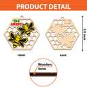 Bee Ornament for Christmas Tree, Honeycomb Xmas Hanging Ornaments, Animal Insect Bumblebee Decor, Beekeeper Gifts, Gift for Bees Lovers, Girls, Women, Kids, Friends, Honey Bees Keepsake, Bee Merry