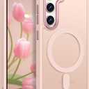 Rayboen for Samsung Galaxy S23 Plus Case Magnetic, [Compatible with Magsafe] Protective Slim Fit Skin Feel Phone Cover for S23+ Plus with Translucent Hard Back & Soft Edge, Matte Pink