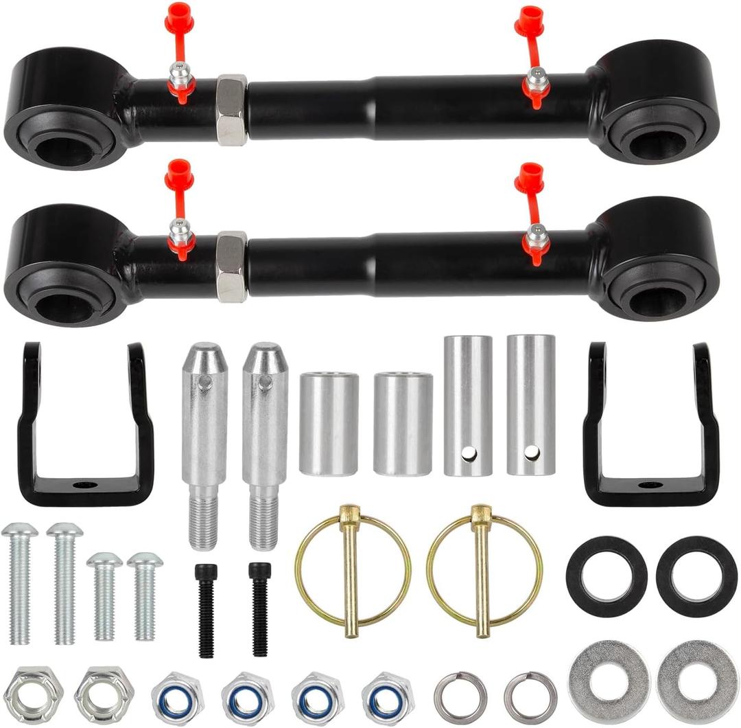 Adjustable Front Sway Bar Quick Disconnects for Jeep Wrangler TJ 1998-2006 & Cherokee XJ 1984-2001, Stabilizer Bar End Links for 2.5"-6" Lift, 2PCS Off-Road Suspension Links