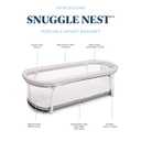 Baby Delight Snuggle Nest Bassinet, Portable Baby Bed, for Infants 0 5 Months, Driftwood Grey