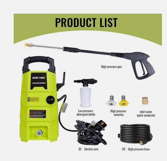 CRAFTSMAN Electric Pressure Washer, Cold Water, Lightweight Corded Power Washer for Cars, Driveways, Patio and Garage, Powerful 1700-PSI, 1.2-GPM, Compact, Easy to Use (CMEPW1700)