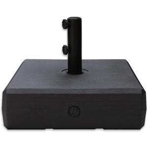 Helios&Hestia 122 lb Heavy Duty Square Plastic Water and Sand Fillable Outdoor Umbrella Base Stand Weight for Patio Market Table Umbrella, Black