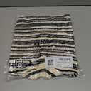 Saodimallsu Womens Striped Cropped Sweaters V Neck Cute Bow Tie Puff Sleeve Loose Knit Trendy Pullover Sweater (Small, Apricot)