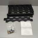 Bamboo Wine Rack, Sturdy and Durable Wine Storage Cabinet Shelf, Wine Racks Countertop for Pantry - 4 Tiers 16 Bottle Wine Rack Black