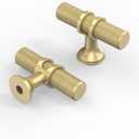 Asidrama 10 Pack Brushed Gold Kitchen Cabinet Knobs Cabinet Hardware Zinc Knobs for Dresser Drawers 4451