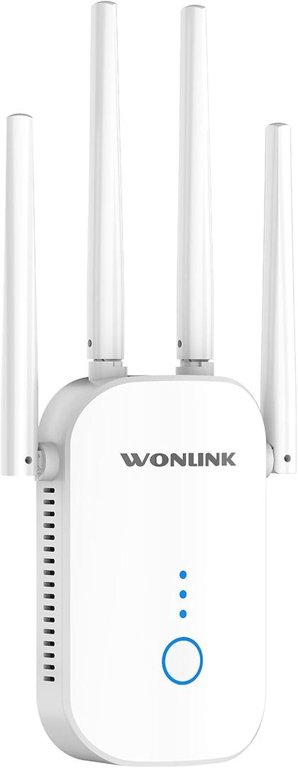 WiFi Extender Signal Booster,1200Mbps WiFi Extender Coverage up to 5000 sq.ft, Dual Band WiFi Repeater, WiFi Boosters 4 Antennas, 2.4GHz & 5.8GHz WiFi Range Extender 802.11ac (White)