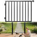 Avalution Deck Fence Gate Outdoor,38" H x 48" W, Metal Fence Gate Kit,Heavy Duty Outdoor Gates with Hinges and Latch,Anti-Rust Deck Gates for Decks,Patio,Garden,Yard,Residential Fences