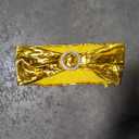 Metallic Golden Spandex Chair Sash, Stretchable Elastic Bands Durable,Slipcovers for Christmas Engagement Event Birthday Decoration, Size 13x5 in