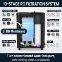 Purewell® K8680 RO Water Purifier System,10-Stage RV Portable Water Filtration Survival with UV,Desalination Rate Reaches 95%,Survival Gear Purification for Drinking,Team Camping，Travel