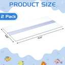 Sawysine 2 Set Aquarium Glass Canopy 19.33" x 9.65" x 0.12" Aquarium Fish Tank Lid 10 Gallon Canopy Cover with Center Brace for Fish, Clear