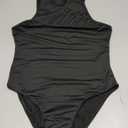 Milumia Women Sexy Mock Turtle Neck Sleeveless Tank Top Bodysuit (Small, Black)