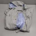 Bloggerlove Rain Jacket Women Lightweight Raincoat Waterproof Windbreaker Striped Climbing Outdoor Hooded Trench Coats, Size Medium 