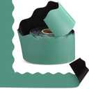 Tenceur 48 Ft x 2.75 Inch Large Magnetic Bulletin Board Borders Bulletin Boarder Trim for Classroom Whiteboard Decorations Scalloped Trim for Office Chalkboard Home Decoration (Green)