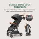 Bombi Bbee V2 Lightweight Baby Stroller - Premium Vegan Leather, One-Hand Fold, Infinite Recline, Aircraft-Grade Aluminum Frame, XXL Canopy, and Ample Storage Umbrella Stroller - Hickory