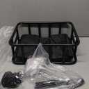 Bike BasketE Bike Rear Basket.Bicycle Basket with LinerWaterproof Cover,Cargo Net,Quick Assemble Bike Basket, Perfect for Groceries, Picnic Supplies, and Pet Transport (black)