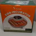 Chickcozy 25 Egg Incubator, Automatic Egg Turner with Thermometer Seat and Humidity Control, Egg Candler, 360 View with Clear Window, Incubators for Hatching Chicks (Sunlit Orange)