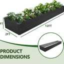 ZUNUDA 2PCS 12x2x1ft Galvanized Raised Garden Bed Kit,Gardening Planter Box