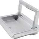 Folding Pull Handle,Zinc Alloy Recessed Handles Container Handle, TTZEZE Flush Lift Recessed Handle Flush Ring Pull for Furniture Drawer Cabinet Door Chest Toolbox (Silver 130x91x19.5mm/5.1x3.6x0.8'')