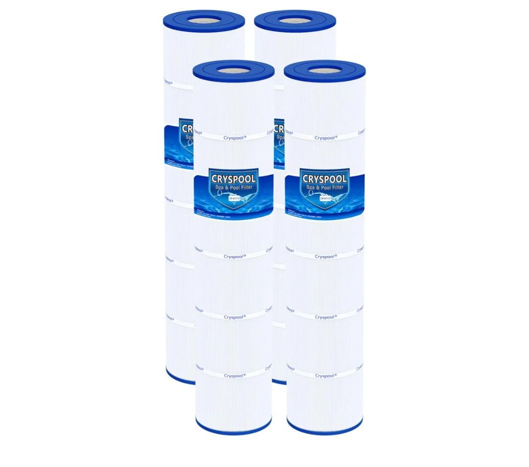 Cryspool® 07113 Filter Compatible with CX1280RE, SwimClear C5025, C5030, C5000, PA131-PAK4, C-7494, C5020, FC-1227, 4 ×131 Sq. Ft Pool Filter Cartridge, 4 Pack