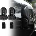 Locking Hood Latches with Keys Fits 2018 2019 2020 2021 2022 2023 2024 for Jeep Wrangler JL/Gladiator JT Anti-Theft Hood Latch Cover Catch Buckle Lock Kit Black (2PCS)