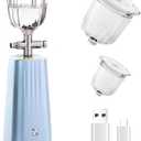 Nano Facial Mister  Face Steamer with 0.3mm Fine Mist, Rechargeable Deep Hydration for Skin Care & Makeup, Mini Atomizer for Water or Toner, Travel Size  Blue