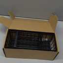 Cisily Sponge Holder for Kitchen Sink, Sink Caddy Organizer with High Brush Holder, Kitchen Countertop Organizers and Storage Essentials, Rustproof 304 Stainless Steel (Black, 9.25)