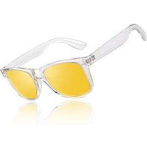 LINVO Polarized Sunglasses for Men Driving Sun glasses Shades 80's Retro Style Design Square