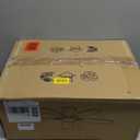 Ayaoty Ceiling Fans with Lights, 48 inch Low Profile Ceiling Fan with Light and Remote Control, Flush Mount RGB Dimmable Light, Noiseless, Brown Ceiling Fan for Bedroom Indoor/Outdoor Use