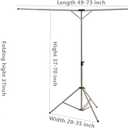 Foldable Portable Space Saving Clothes Drying Rack, Heavy Duty Stainless Steel Laundry Drying Racks, Adjustable High Capacity Garment Rack, with Windproof Hooks., 73 inches x 70 inches x 35 inches