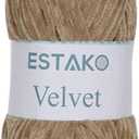 Estako Velvet Chenille Blanket amigurumi Yarn for Crocheting and Knitting Super Bulky 100 gr (132 yds) (1430 - Camel) (Pack of One)