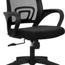 NEO CHAIR Office Computer Chair Ergonomic Mid-Back Mesh Desk Chair, Black | Breathable Mesh Back with Lumbar Support, Height Adjustment, Smooth Rolling Casters for Home Office, Study or Gaming Setup