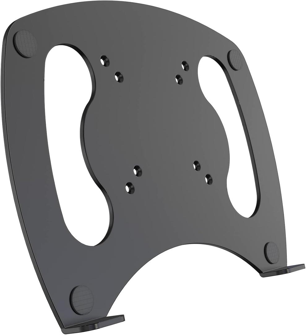 JOY worker VESA Laptop Tray, Steel Notebook Holder for Monitor Arm/Mount, Ventilated Platform VESA Mount Tray for Up to 15.6 Inches Laptop, 75x75/100x100mm VESA, 17.6lbs Weight Capacity, Black