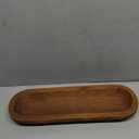 17 Inch Wooden Dough Bowls DecorativeUnique Centerpiece Bowl, Rustic Long Wood Bowl with Hand Carved for Table Centerpiece Decor, Farmhouse Boho Rustic Style Home Decor (17" x 5" x 2" Brown)