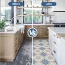 Peel and Stick Floor Tile: 10pcs11.81 * 11.81in self-Adhesive Floor Tile Sticker，Waterproof Vinyl Flooring for Bathroom/Kitchen/Bedroom/livingroom/Hallway(Blue)